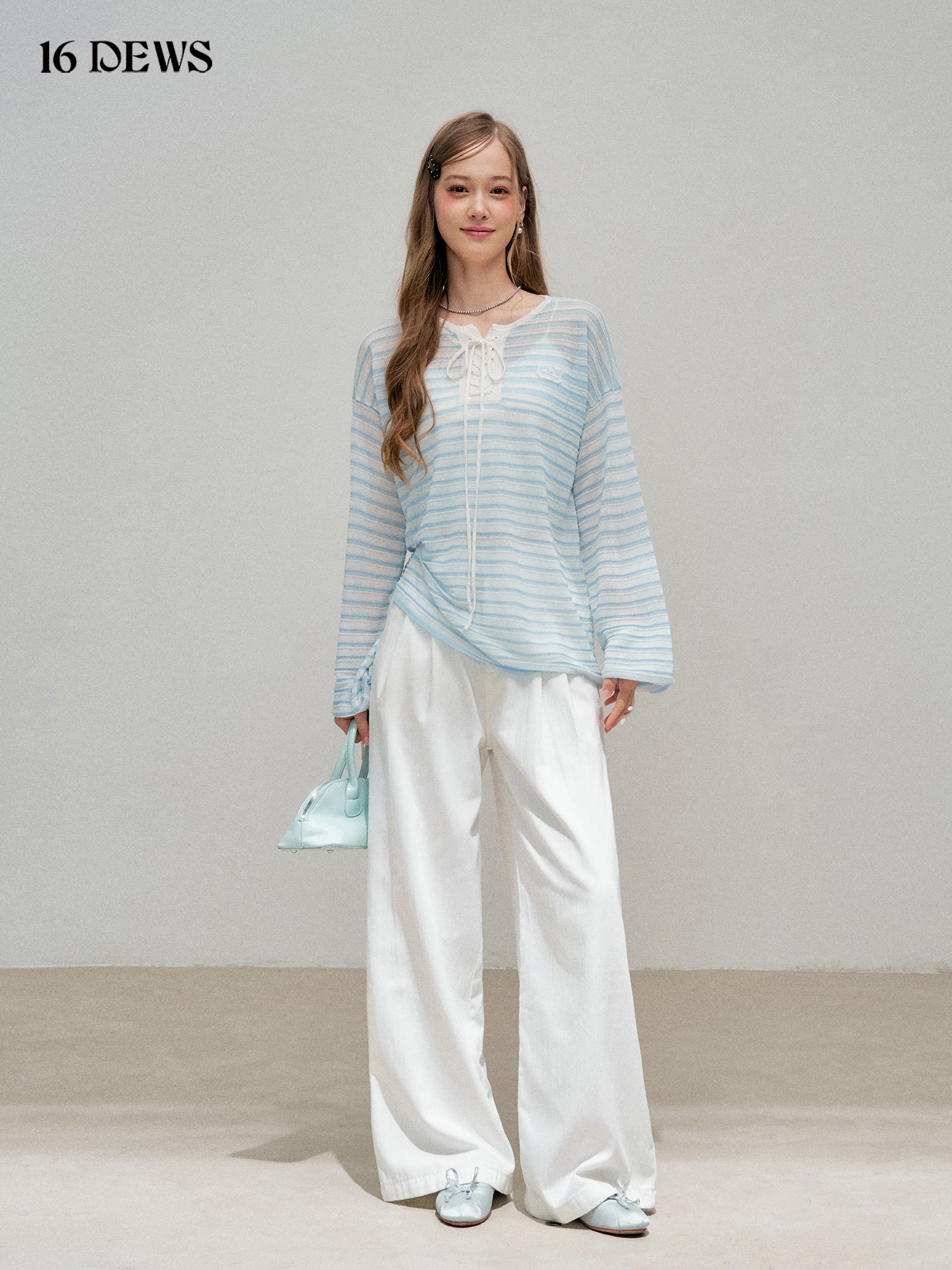 16DEWS 16D25305 Loose wide leg casual pants