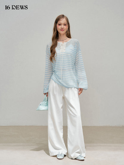 16DEWS 16D25305 Loose wide leg casual pants