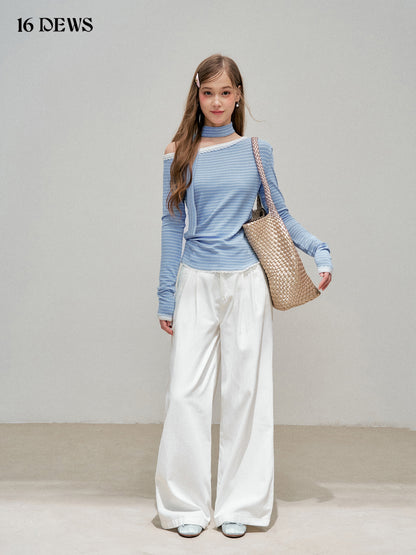 16DEWS 16D25305 Loose wide leg casual pants