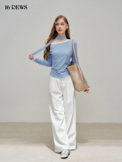 16DEWS 16D25305 Loose wide leg casual pants
