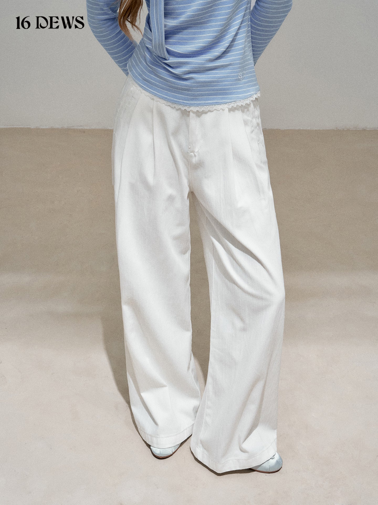 16DEWS 16D25305 Loose wide leg casual pants