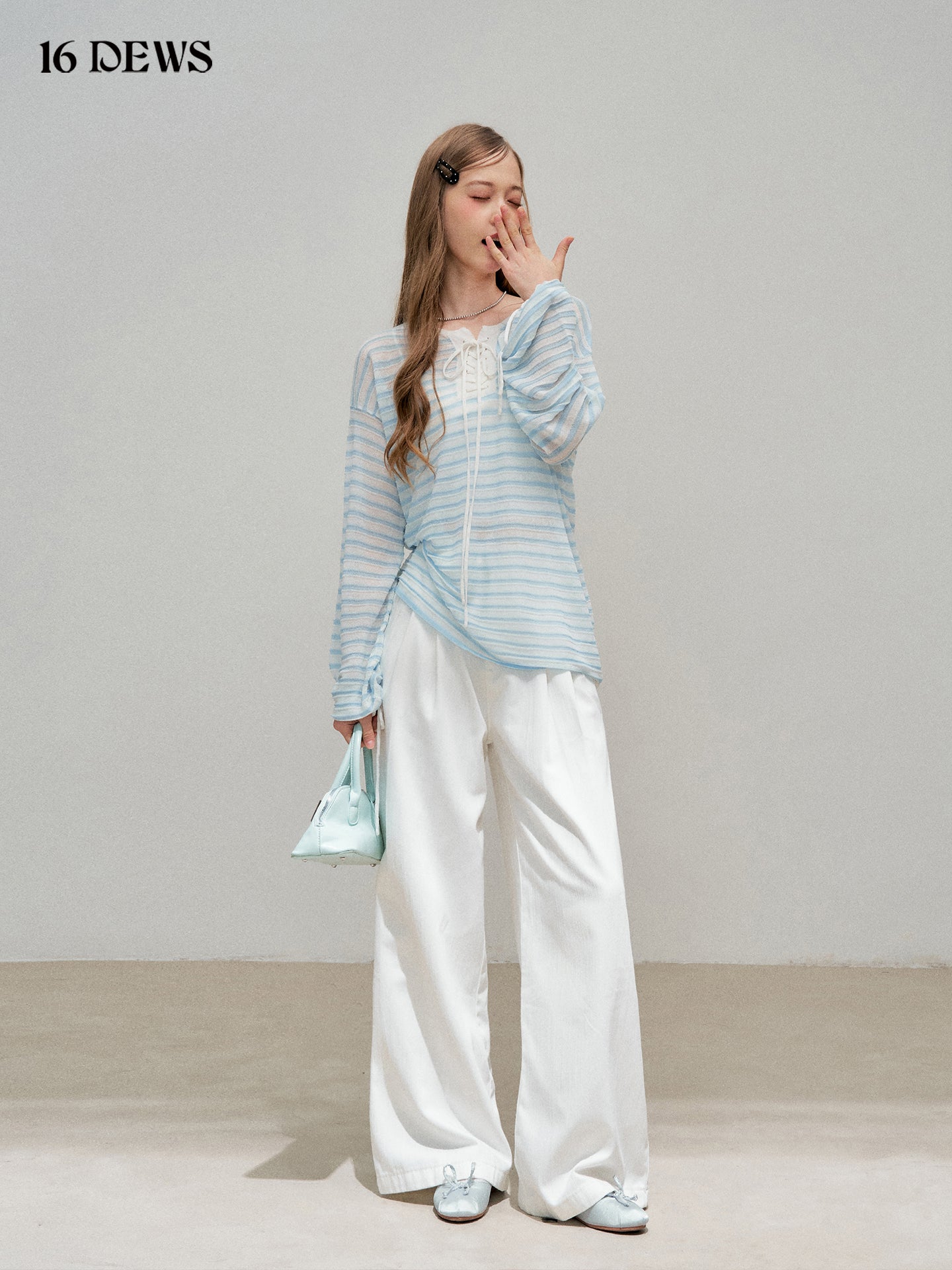 16DEWS 16D25305 Loose wide leg casual pants
