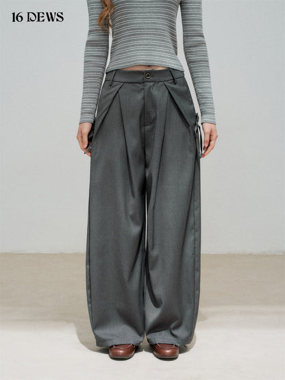 16DEWS 16D25322 3D pleated loose suit pants