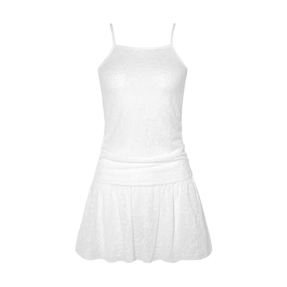 16DEWS 16D25330 Lace patchwork camisole dress