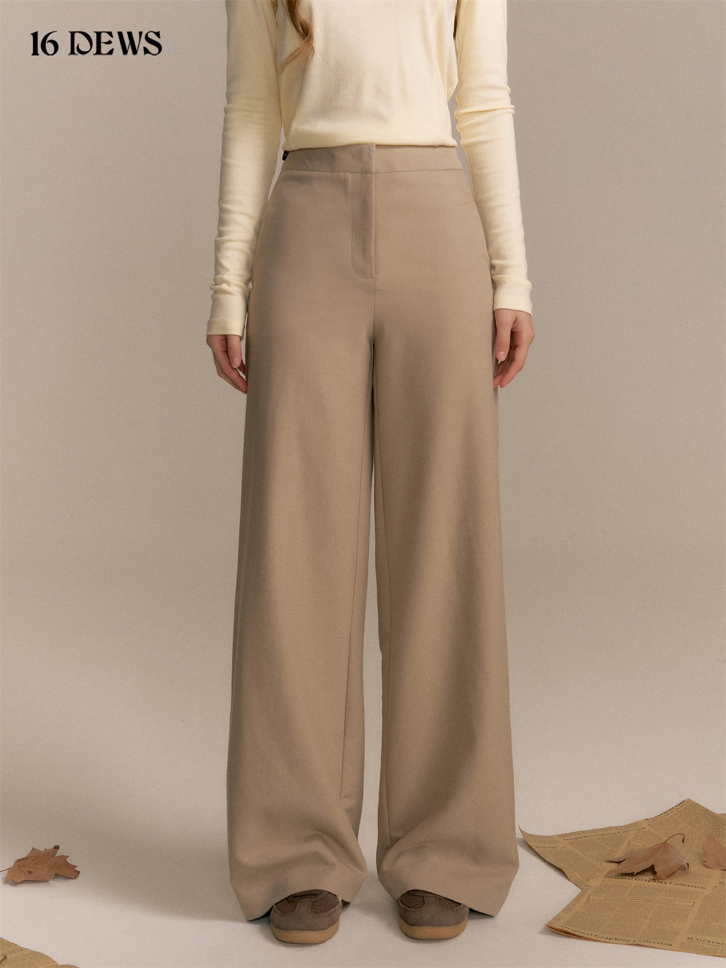 16DEWS 16D25328&amp;16D25331 Round neck long sleeved T-shirt + pants set