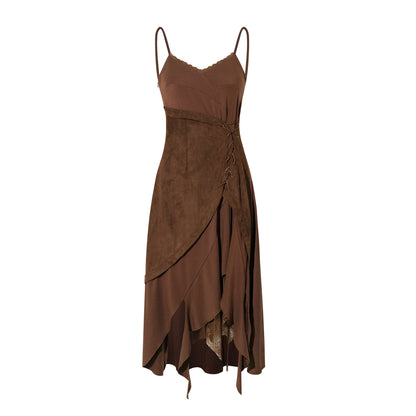 16DEWS 16D25350 Splicing irregular hem camisole dress