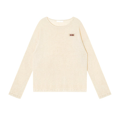 16DEWS 16D25364 Hollow bottom loose knit top