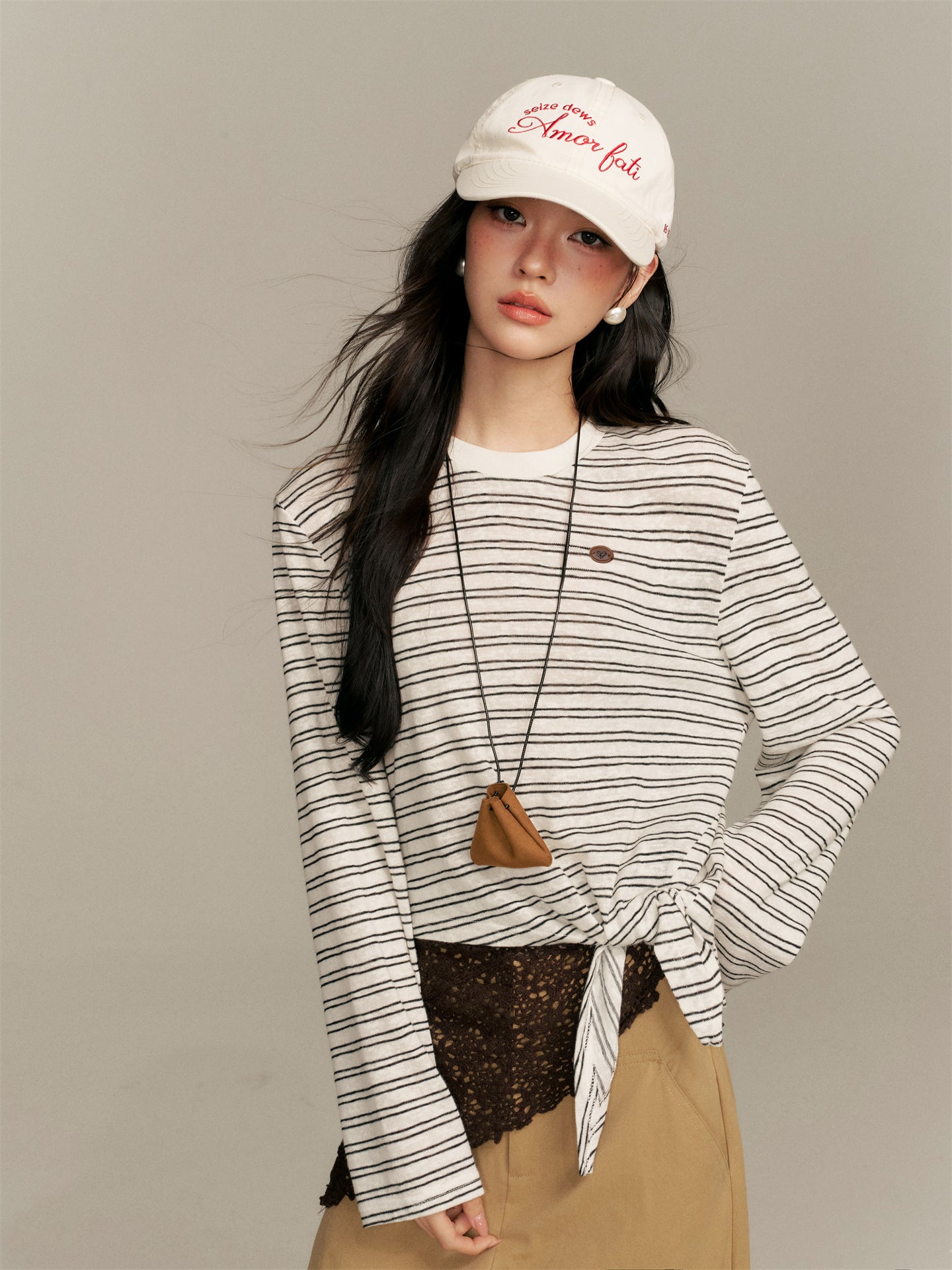 16DEWS 16D25367&amp;16D25368 Color blocking striped tie top