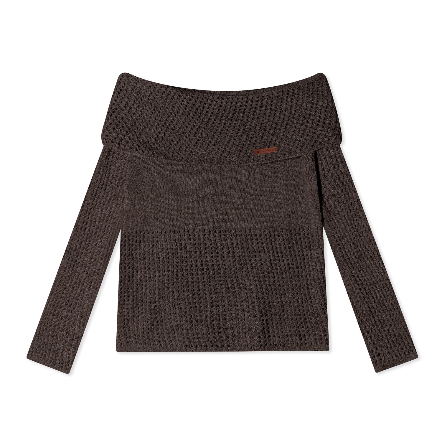 16DEWS 16D25387&amp;16D25388 Off shoulder knitted top + skirt set