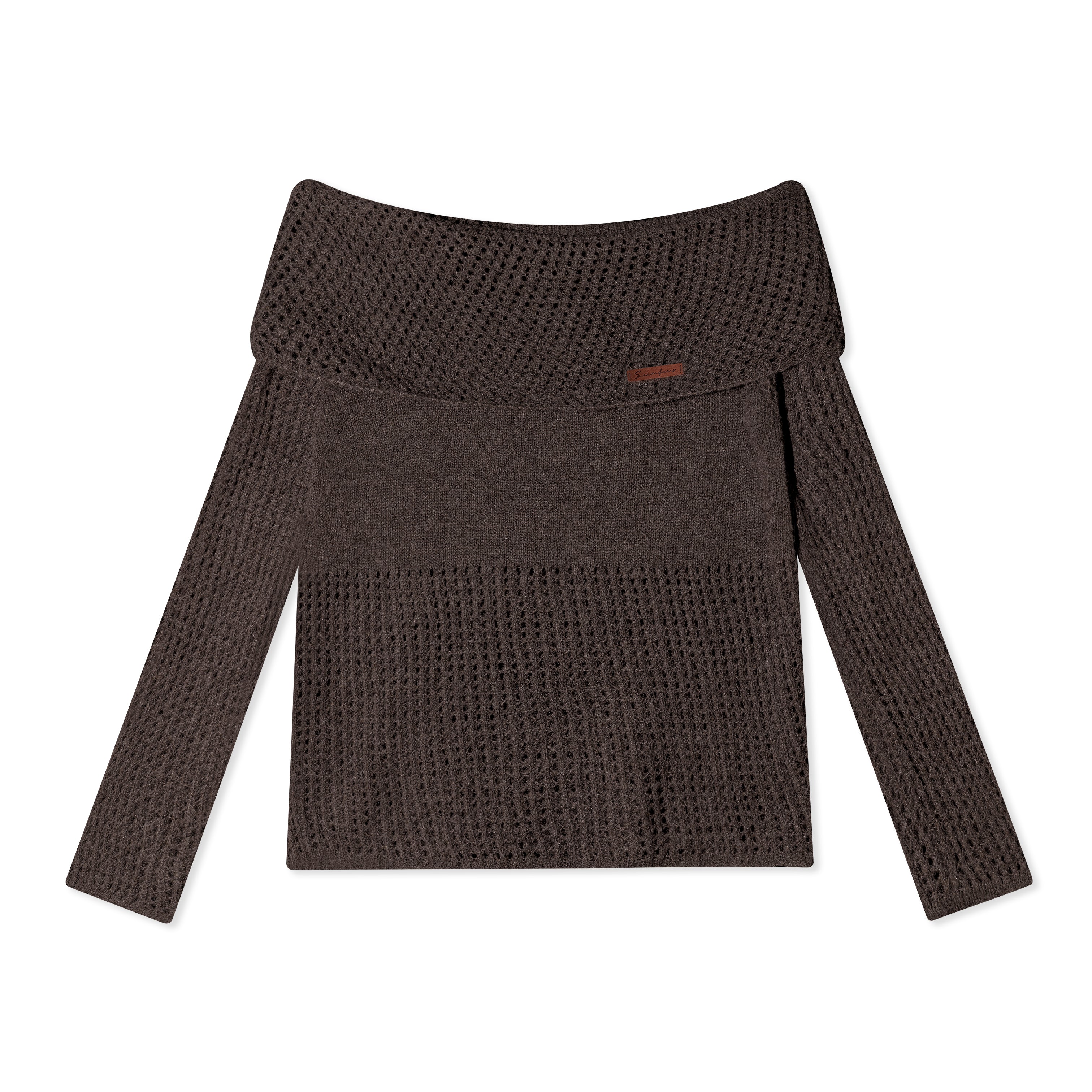 16DEWS 16D25387&amp;16D25388 Off shoulder knitted top + skirt set