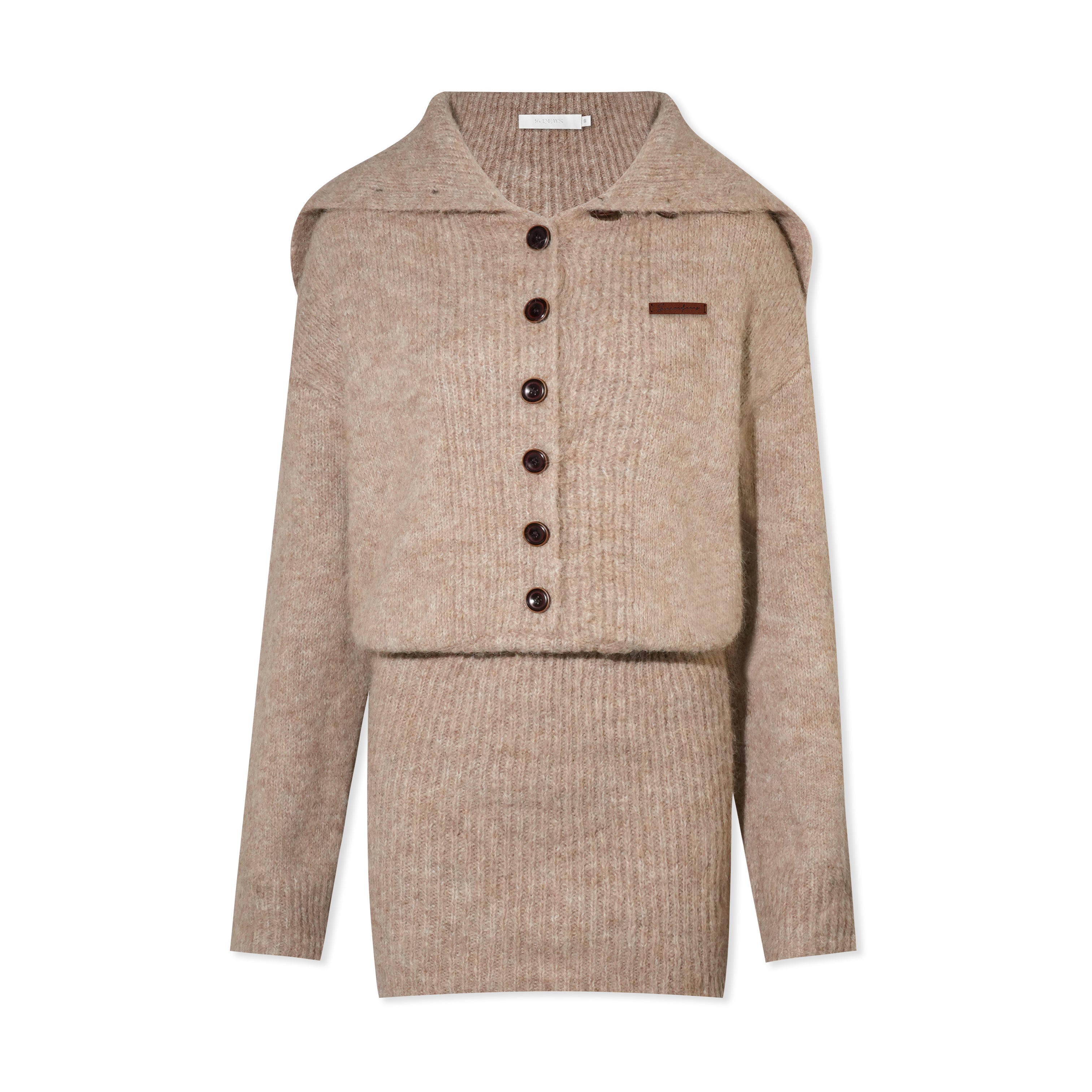 16DEWS 16D25395 Slim fit long sleeved knitted dress