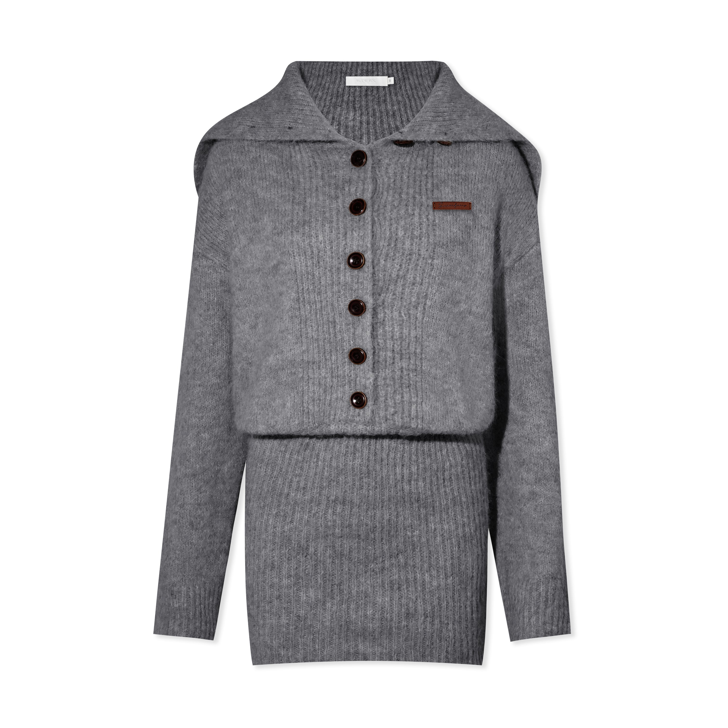 16DEWS 16D25395 Slim fit long sleeved knitted dress