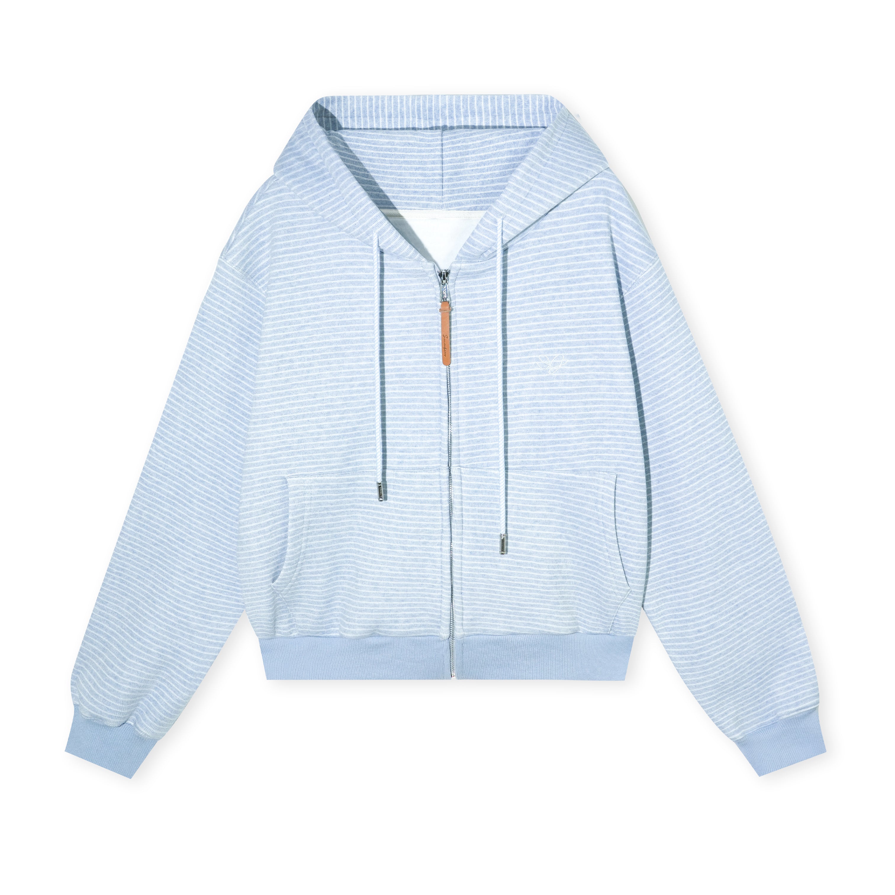 16DEWS 16D25438 Thickened striped hooded sweater jacket