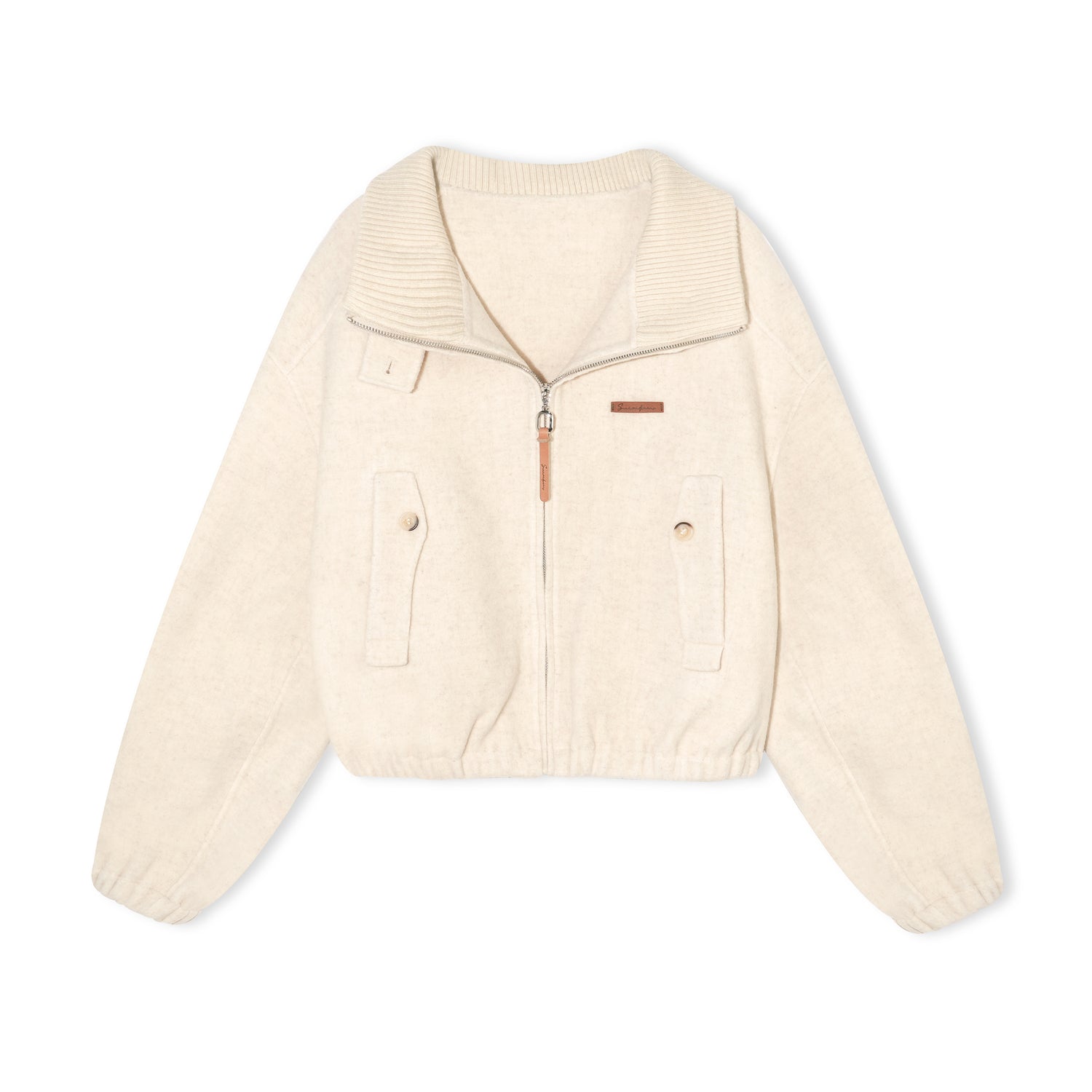 16DEWS 16D25445 Solid Color Australian Wool Double-Sided Jacket