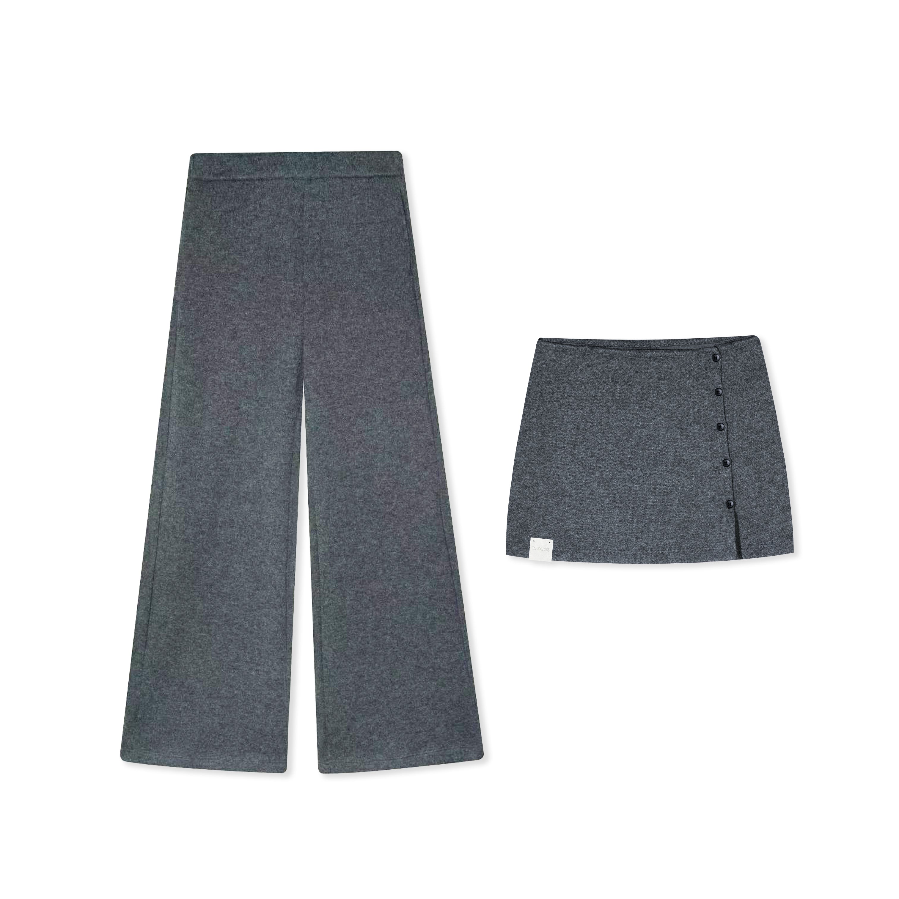 16DEWS 16D25450 High waisted wool casual pants
