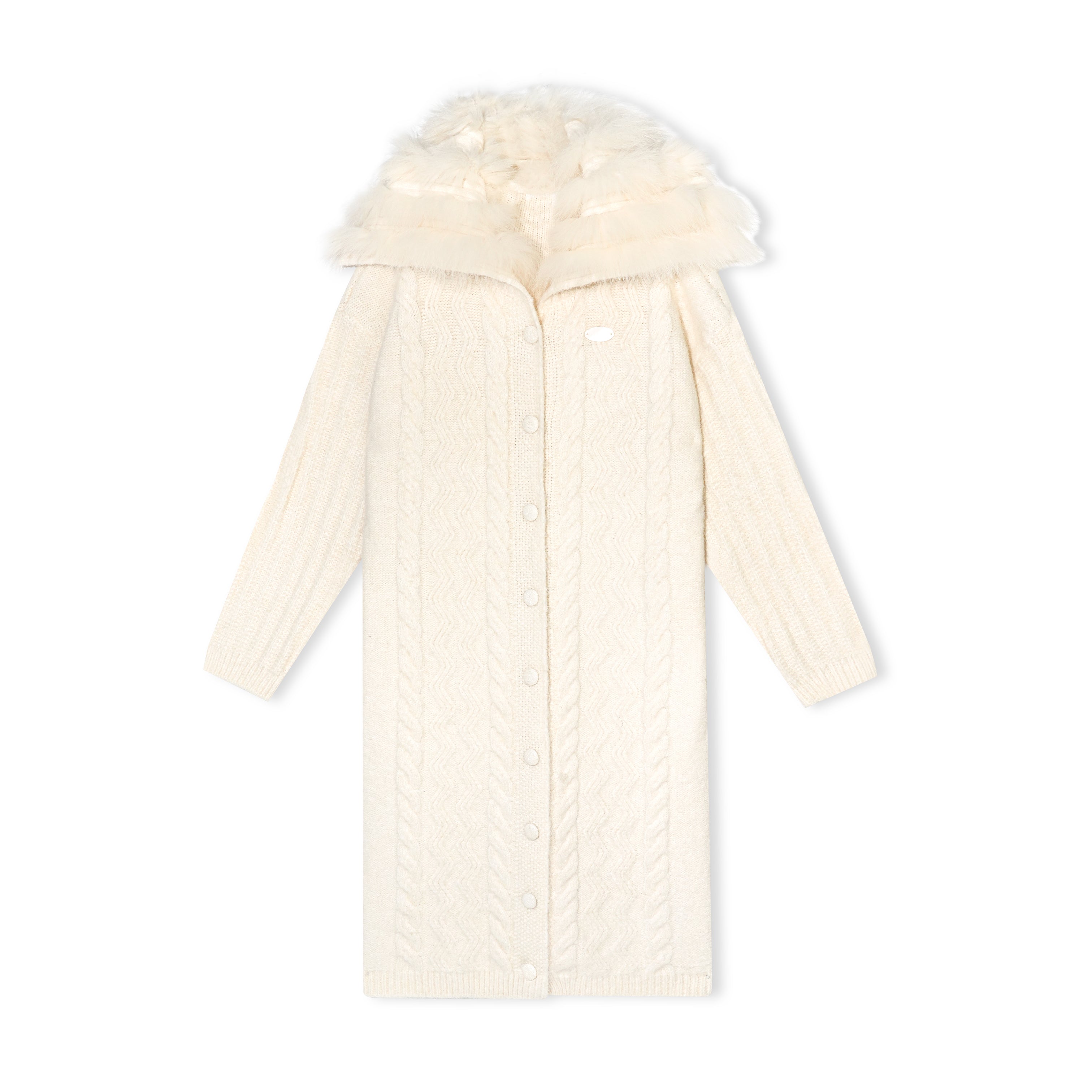 16DEWS 16D25457&amp;16D25458 Twisted knit long sweater cardigan