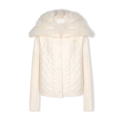 16DEWS 16D25457&amp;16D25458 Twisted knit long sweater cardigan