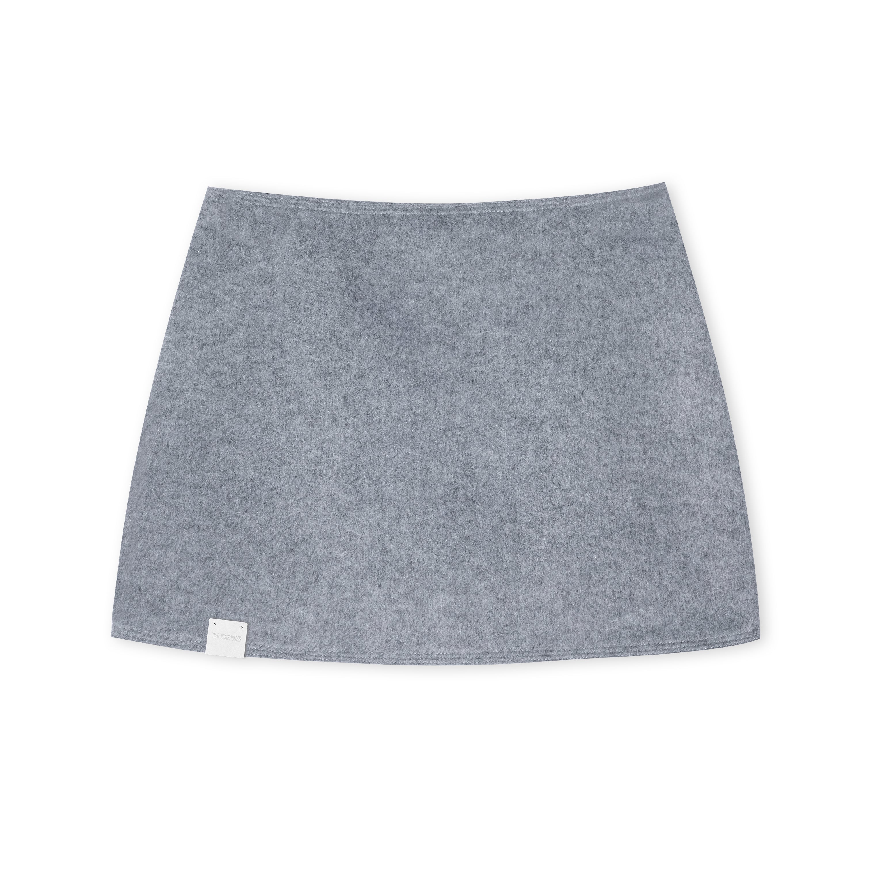 16DEWS 16D25460 Wool blend woolen A-line skirt