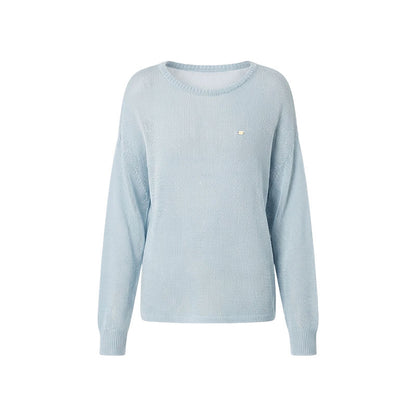 16DEWS 16D26086&amp;16D26087 Lyocell loose fitting pullover knitted sweater + skirt