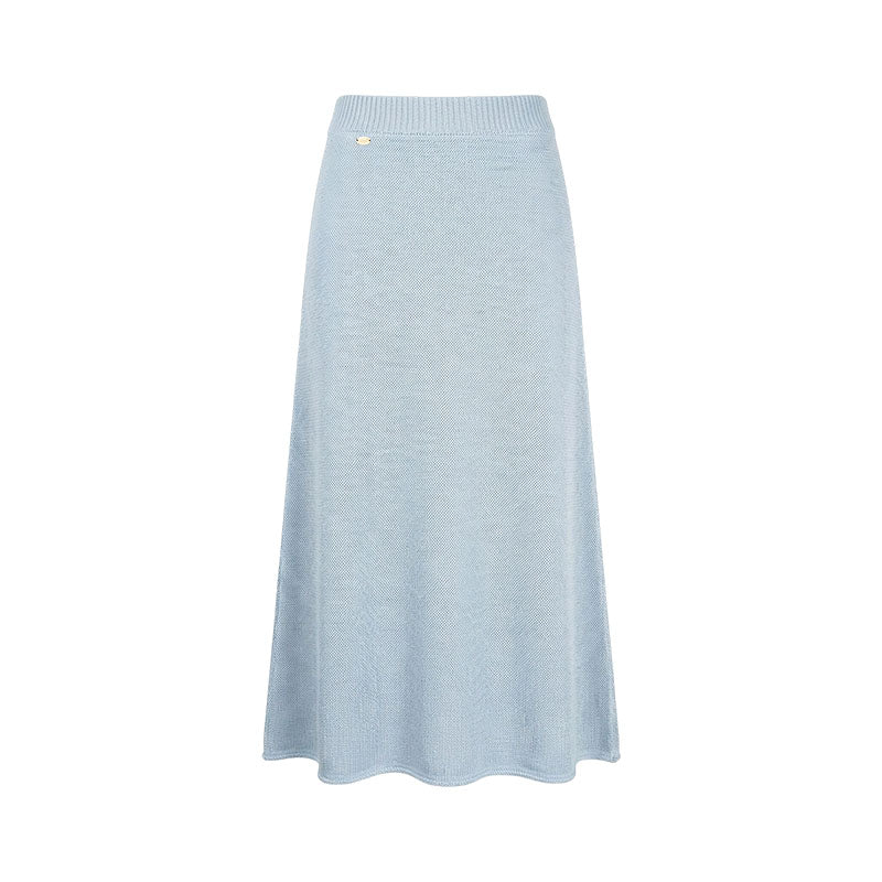16DEWS 16D26086&amp;16D26087 Lyocell loose fitting pullover knitted sweater + skirt