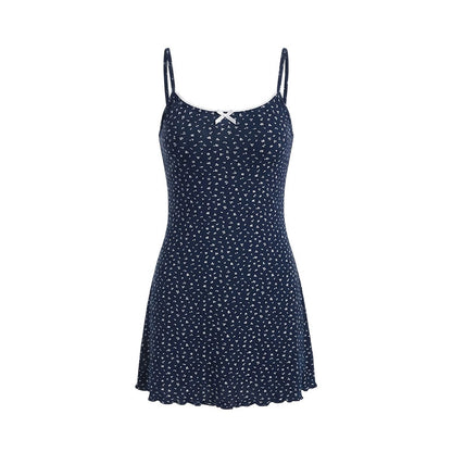16DEWS 16D26129&amp;16D26130 Blue floral short cardigan + camisole dress
