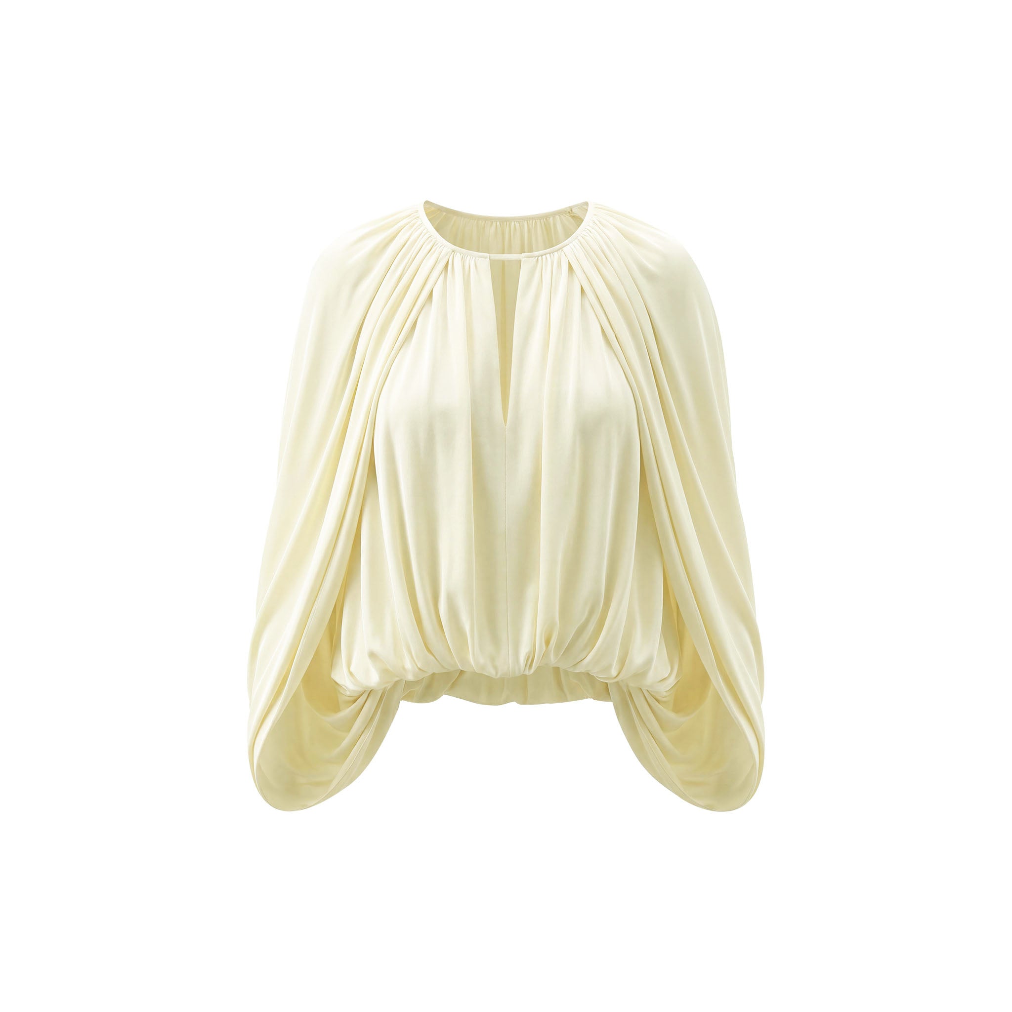 16DEWS 16D26256&amp;16D26257 Cape-Style V-Neck Top+Tulle Spliced Pleated A-Line Skirt