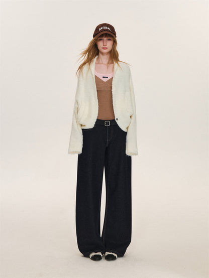 Asgony ASG26568 Soft Loop-Yarn Batwing Cardigan