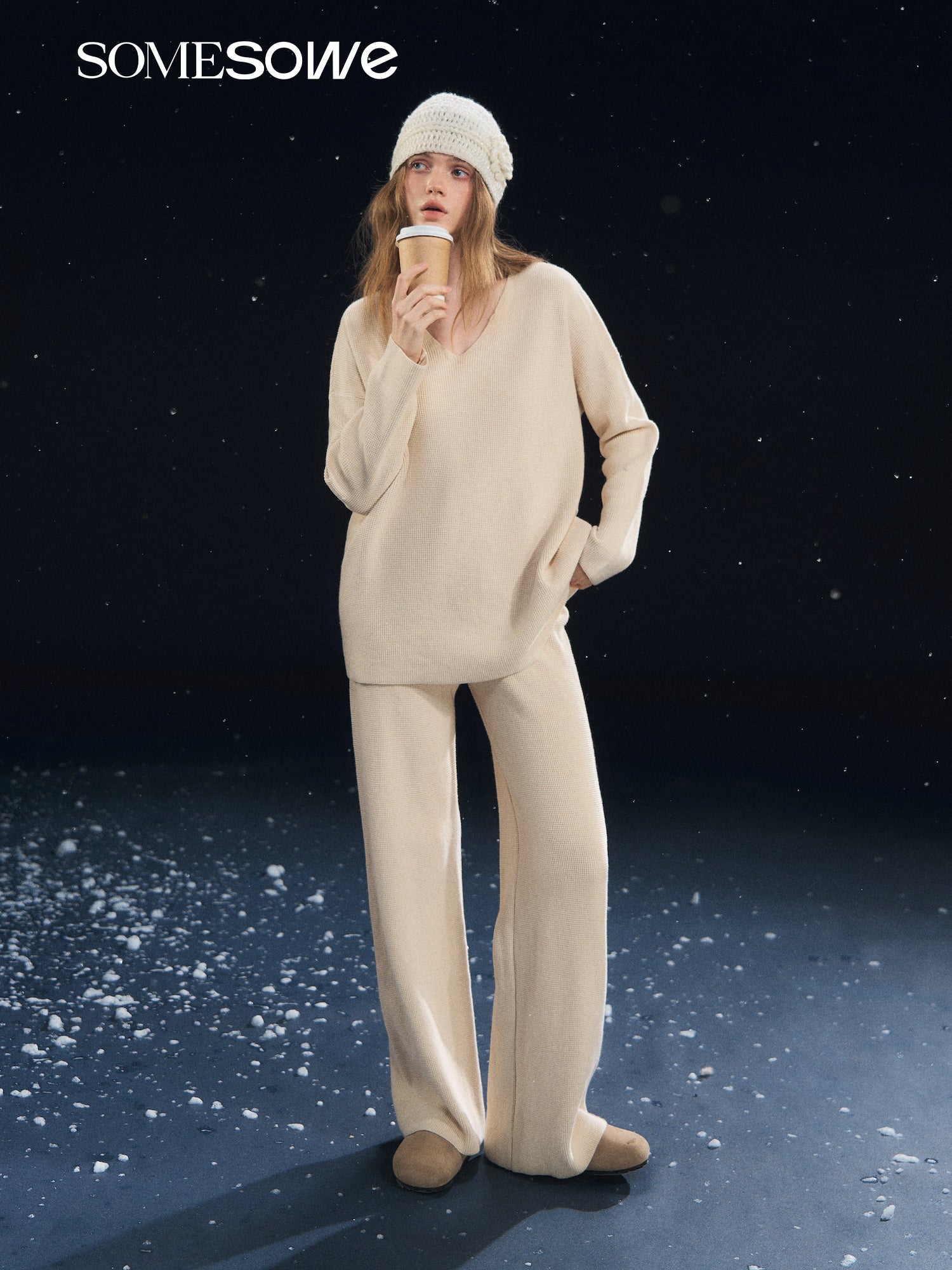 SOMESOWE S2508318 Waffle-knit suit