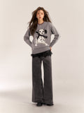 AsGony ASG24546 all-match lazy pullover sweater