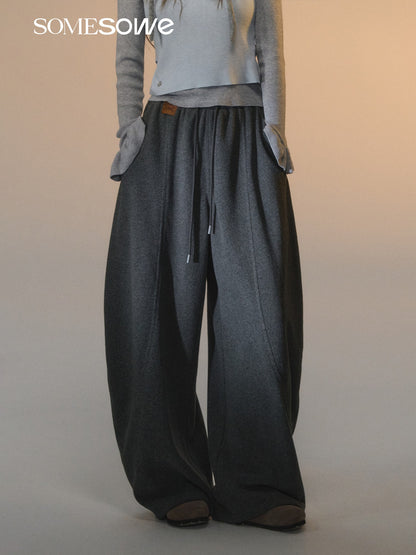 SOMESOWE S2508264 Polar fleece curved knife casual pants