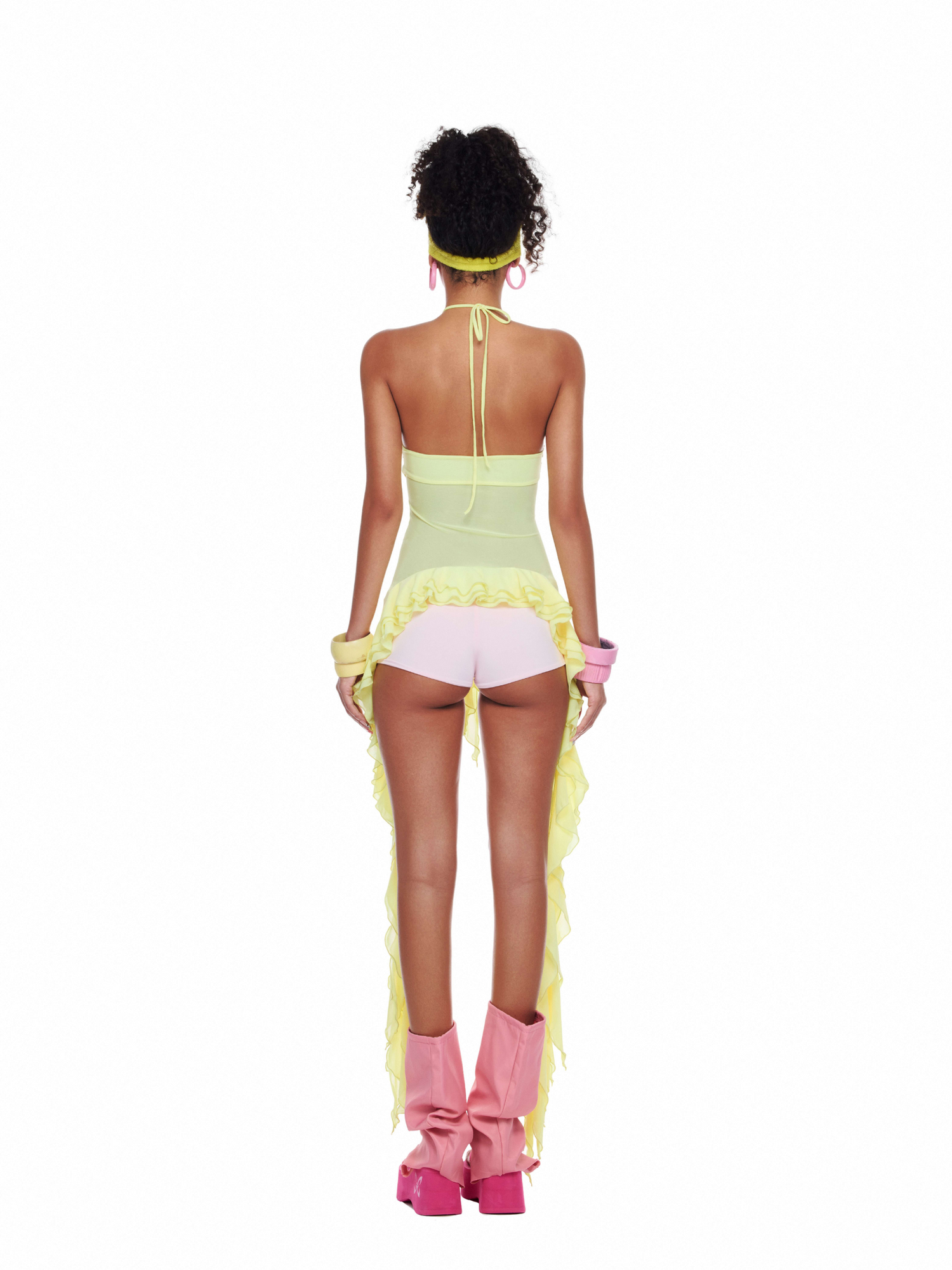 Wet Avocado Seashell Halter Top (3color)
