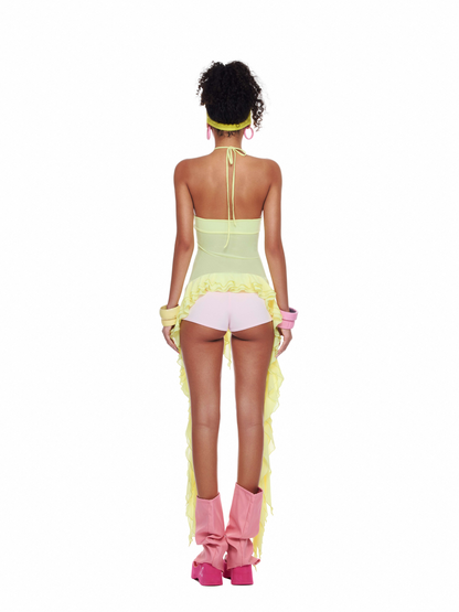 Wet Avocado Seashell Halter Top (3color)