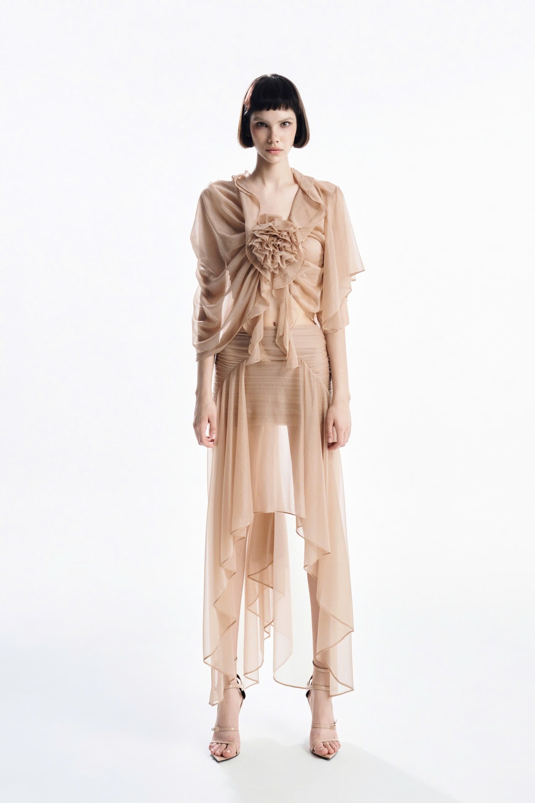 MUST HAVE Custard Reversible Top &amp; High-waisted Midi Skirt