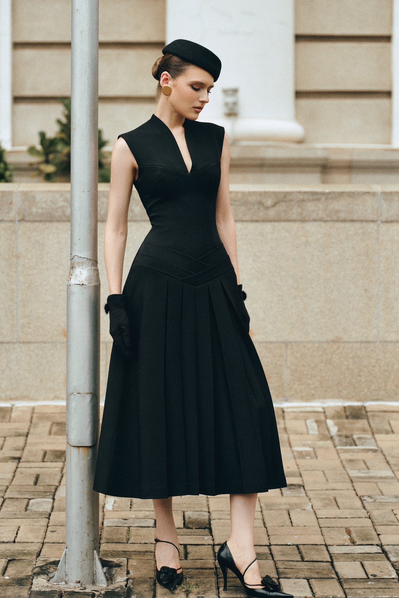 CICI SOLENNE Midi Dress