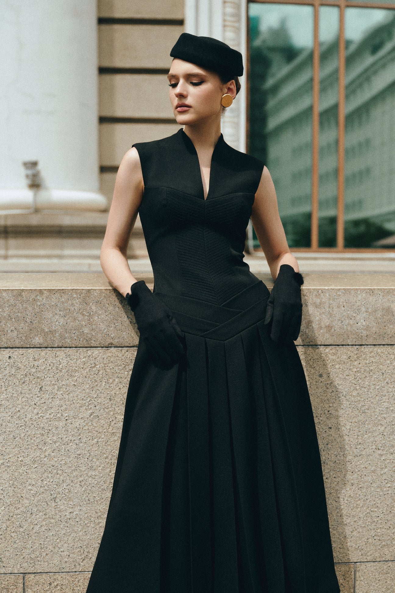 CICI SOLENNE Midi Dress