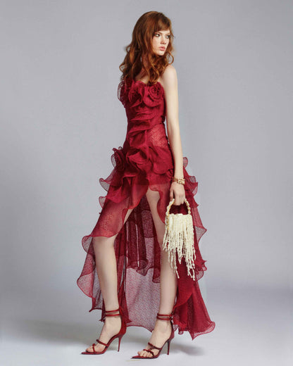 MUST HAVE Asymetrical tiered mullet dress