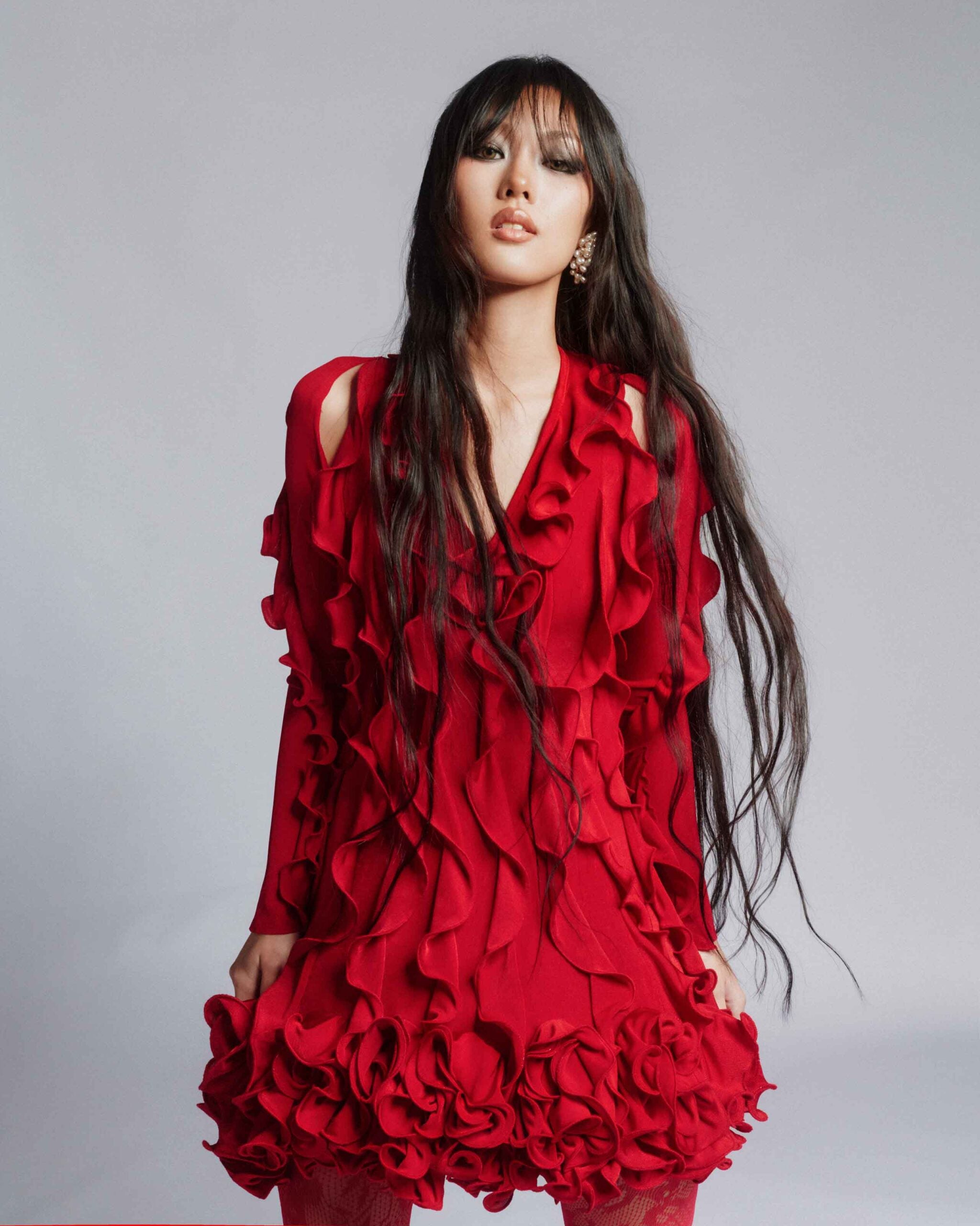 MUST HAVE Vase-shaped floral mini dress