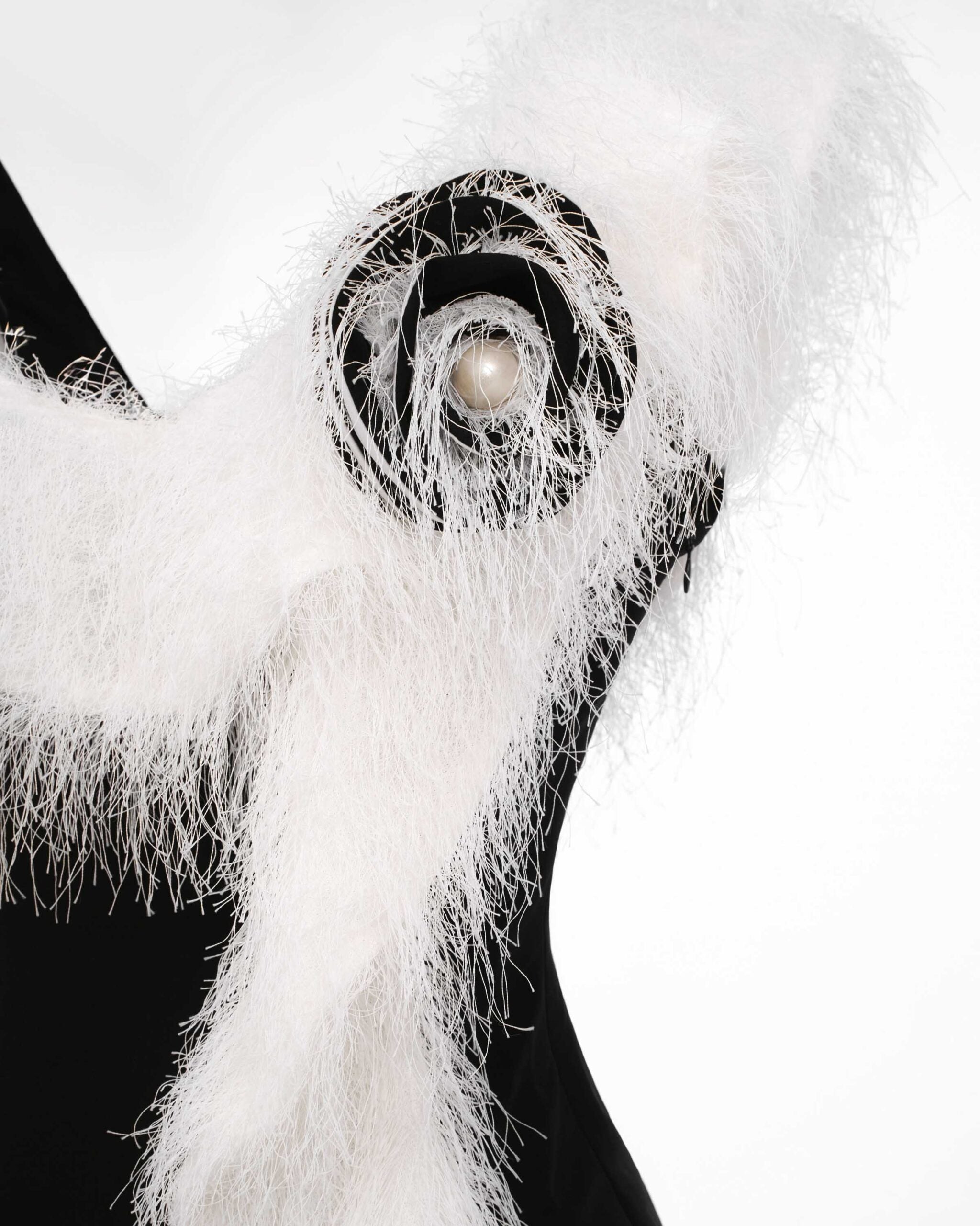 MUST HAVE Monochrome faux fur mini dress