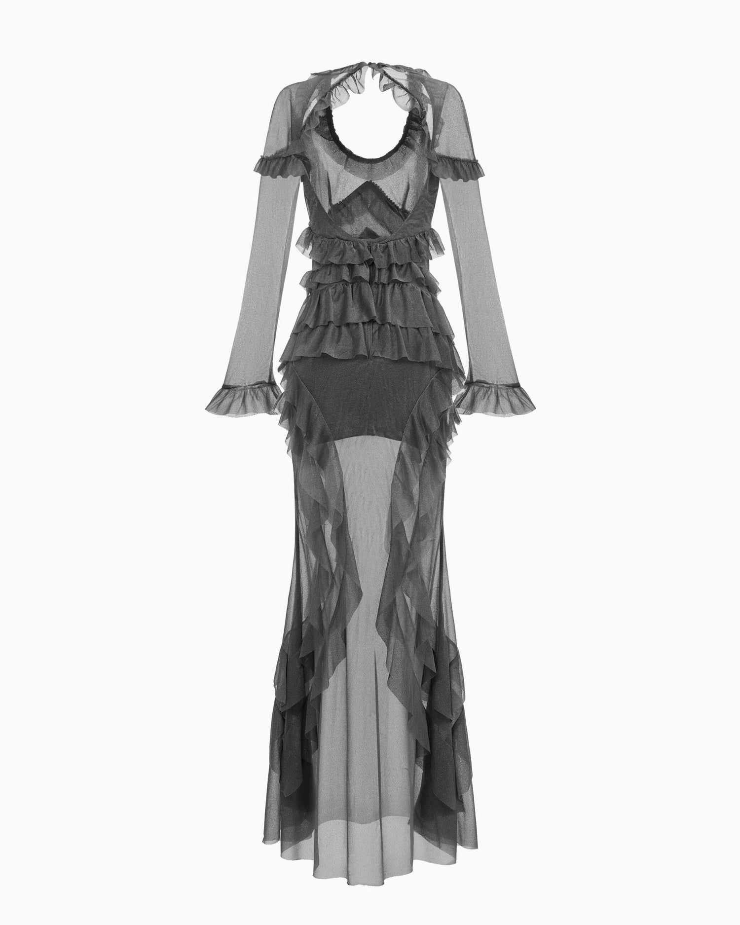 MUST HAVE Layered maxi dress with pearl trims