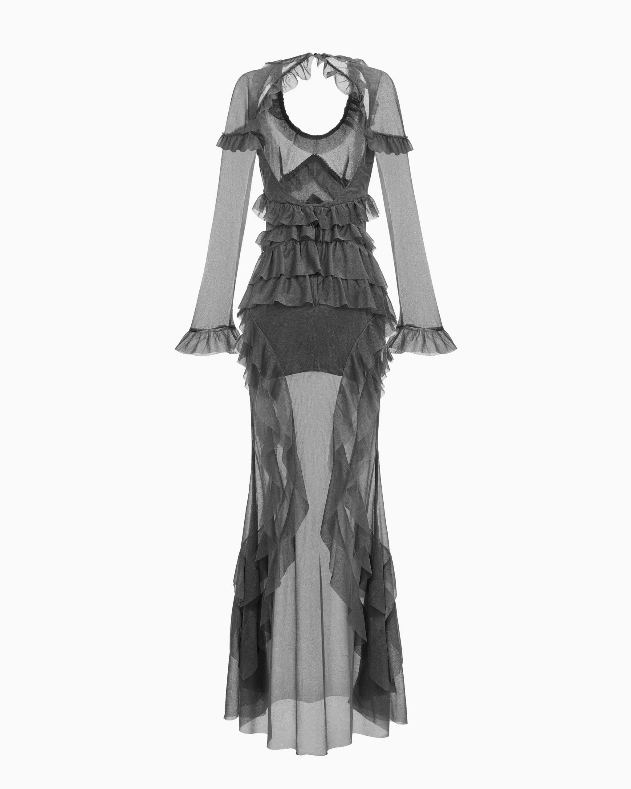 MUST HAVE Layered maxi dress with pearl trims