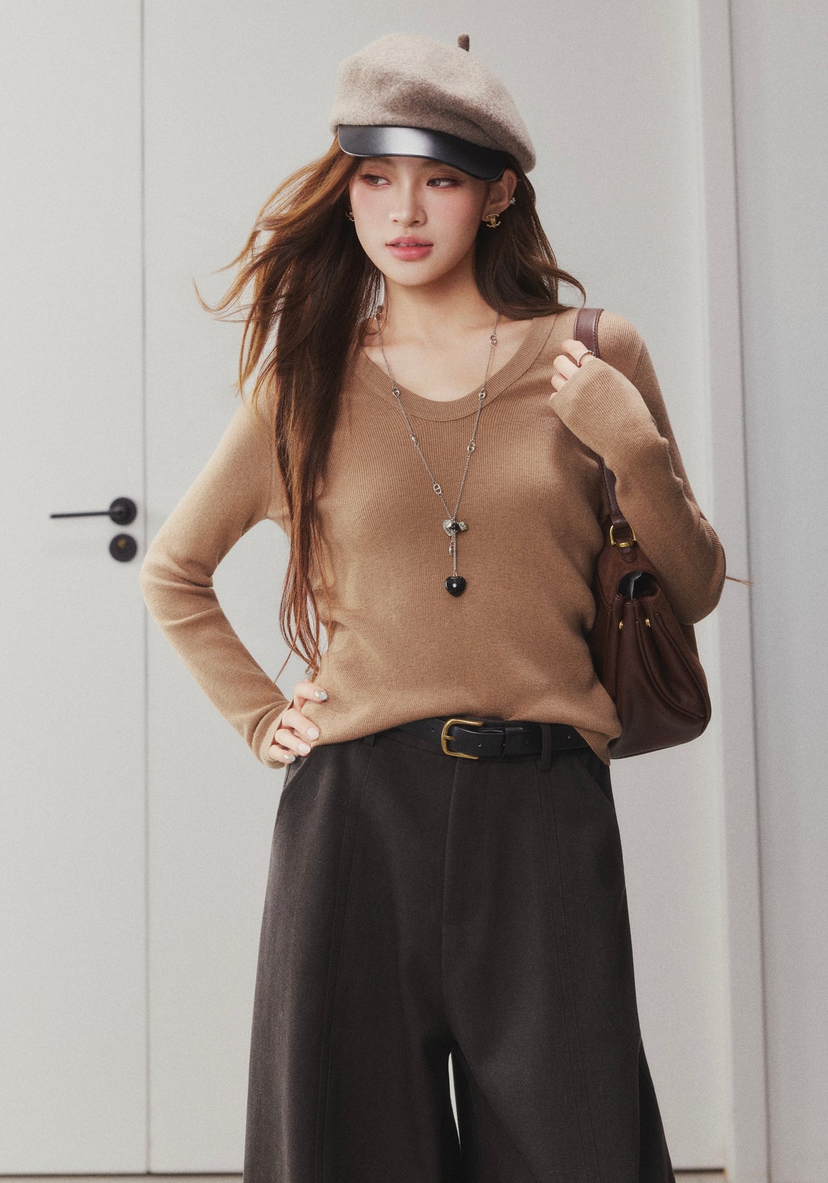 OTEBANBASS Ote260912 U-Neck Base Layer Knit Top