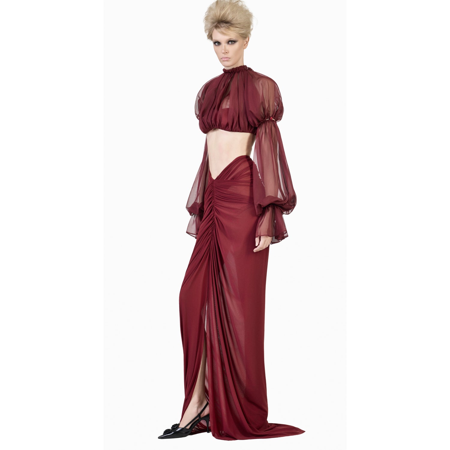 FFSD SHADE TOP &amp; SHADOW SKIRT-RED