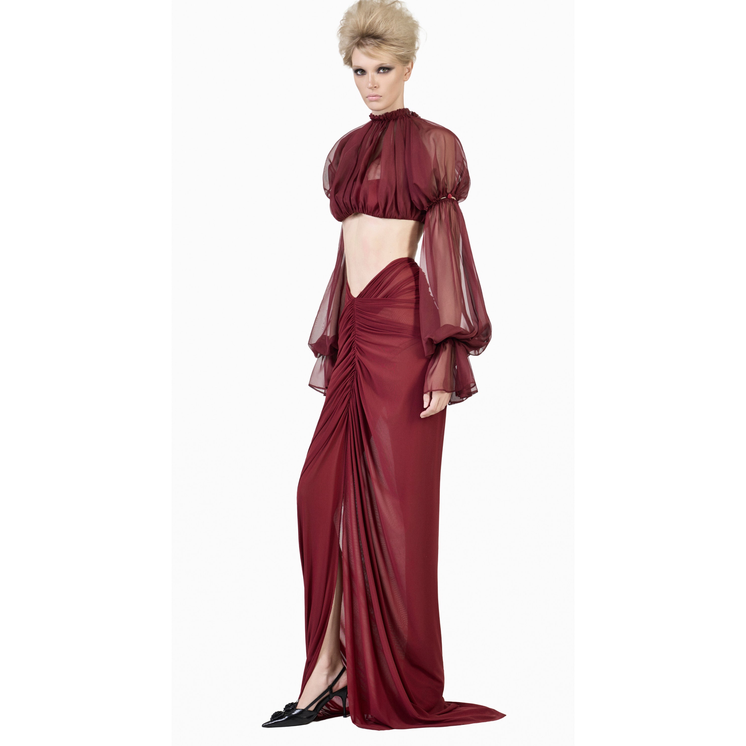 FFSD SHADE TOP &amp; SHADOW SKIRT-RED