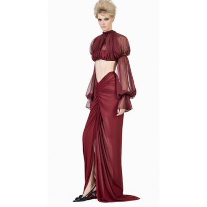 FFSD SHADE TOP &amp; SHADOW SKIRT-RED