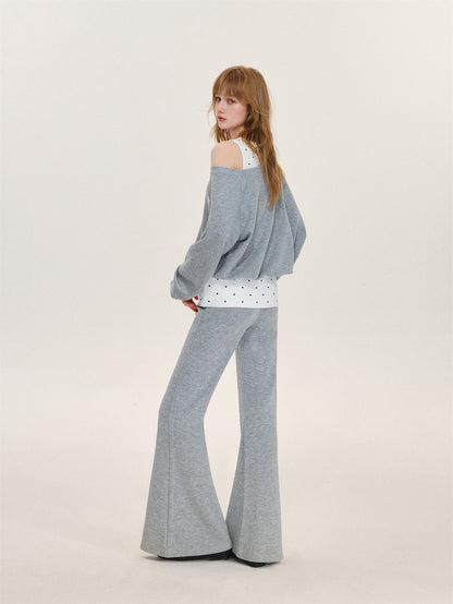 Asgony ASG26575&amp;ASG26576 Polka-Dot Casual Set