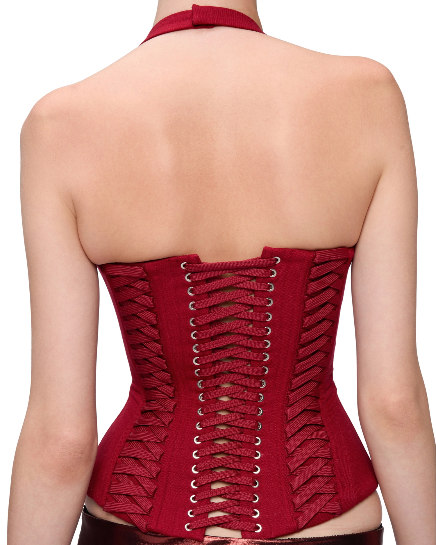 FANCì CLUB [Best Seller] Julia Halterneck Corset Top(3color)