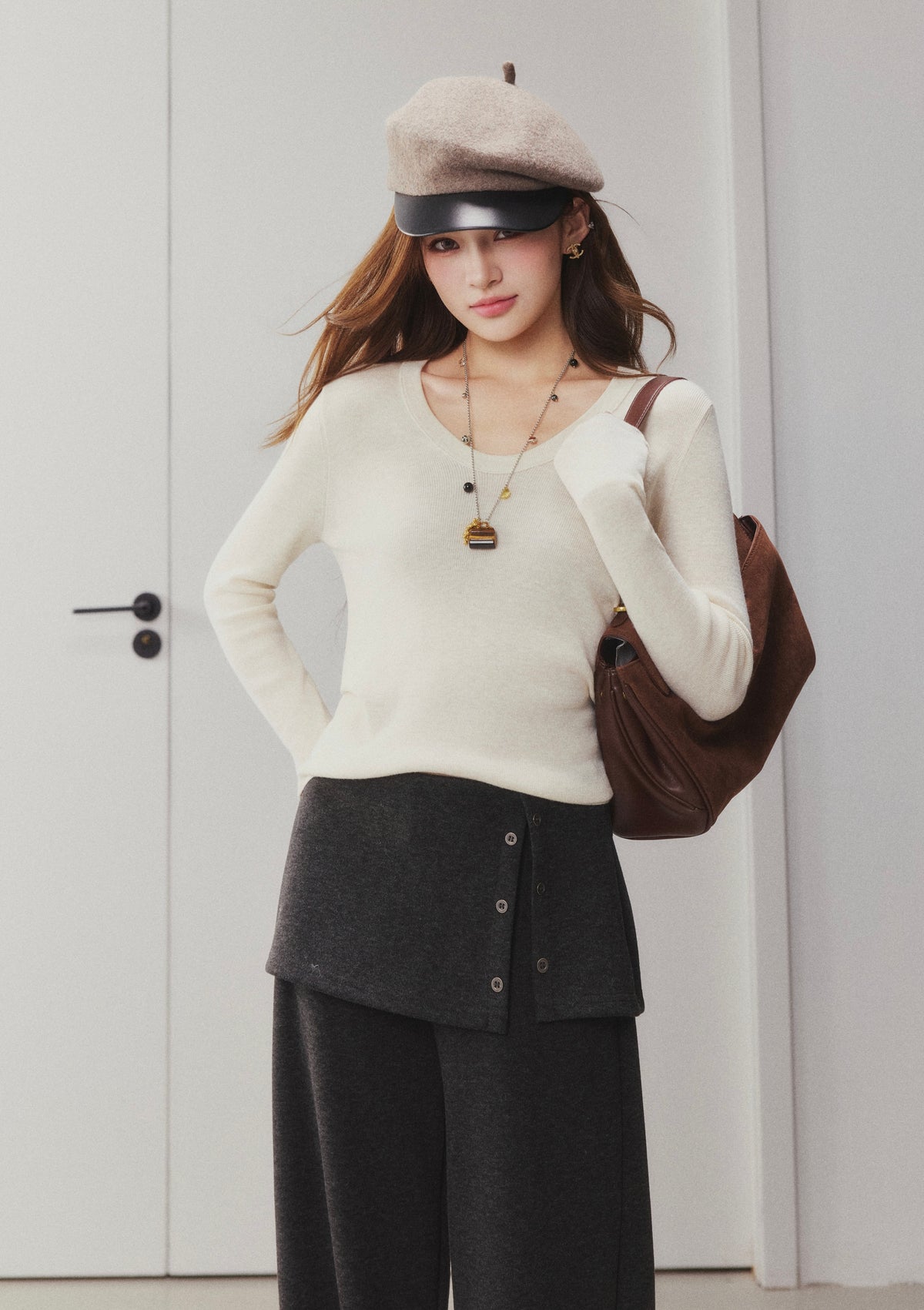 OTEBANBASS Ote260912 U-Neck Base Layer Knit Top