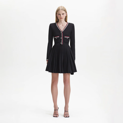 Self-Portrait Black Knit Mini Dress