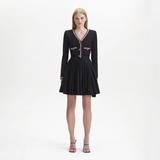 Self-Portrait Black Knit Mini Dress