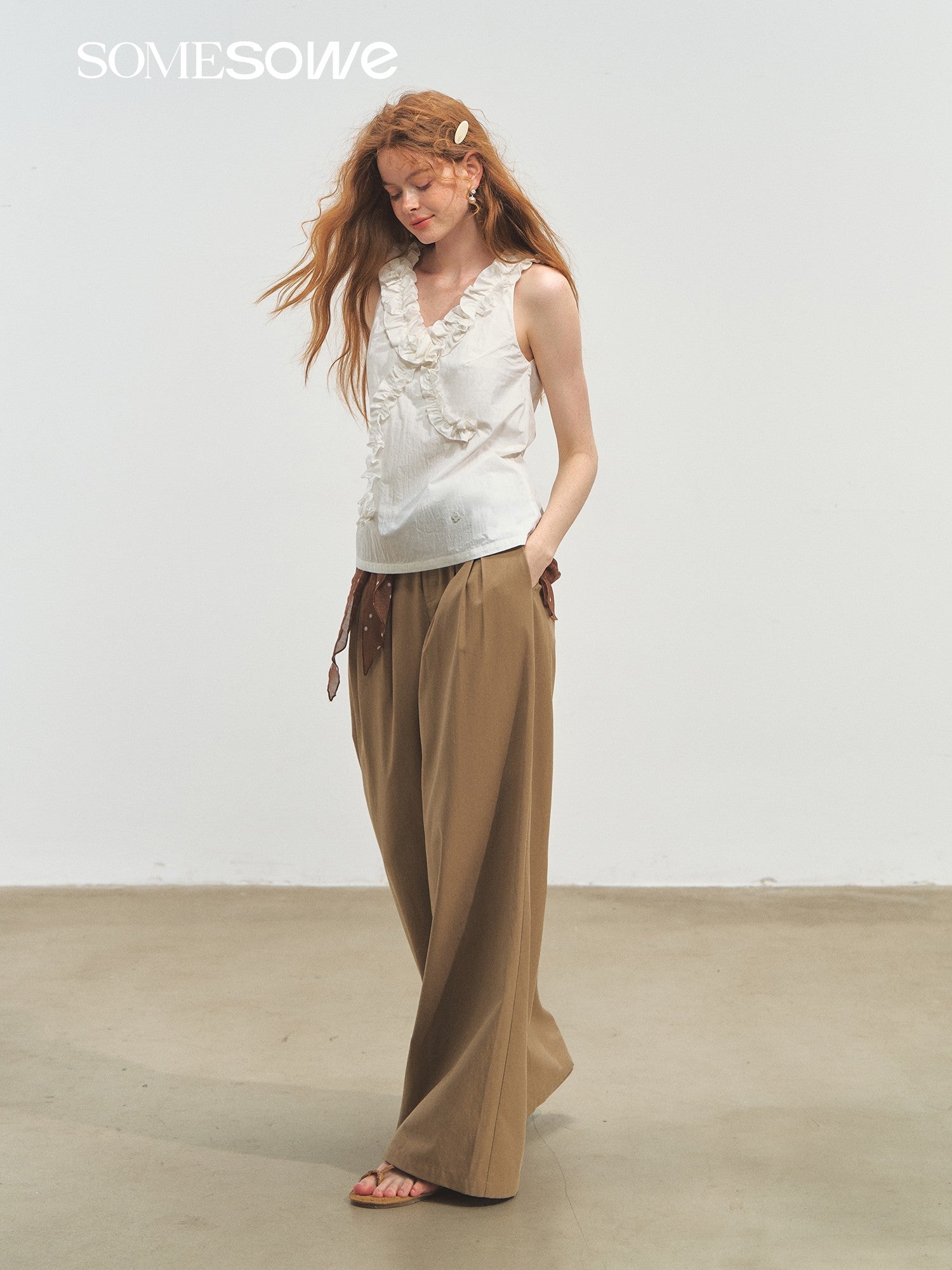 SOMESOWE S2508165 Layered detachable pants (2color)